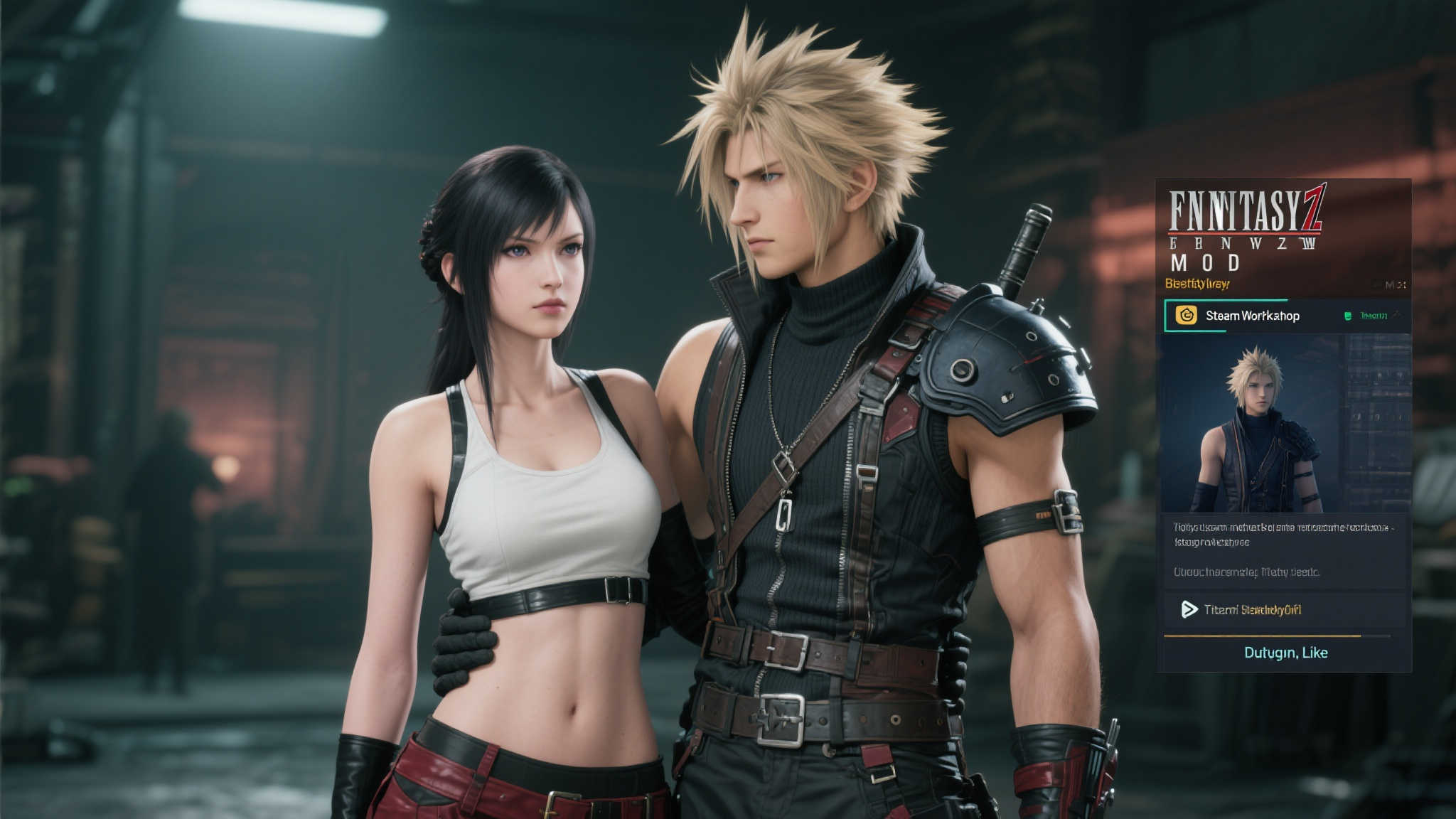 《最终幻想7:重生》克劳德与蒂法情侣装Mod:甜蜜满溢!